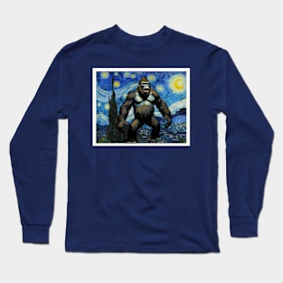 King Kong in a Starry Night Long Sleeve T-Shirt